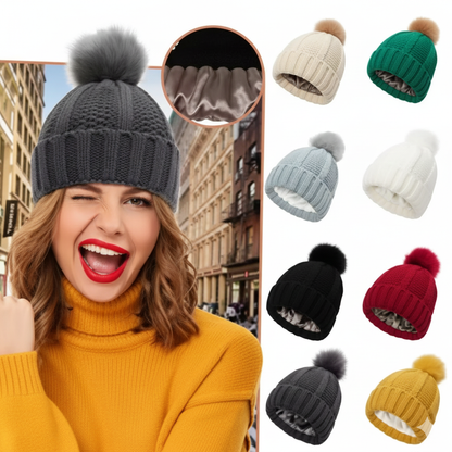 Soft Lined Winter Pom Beanie Women's