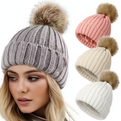 Soft Lined Winter Pom Beanie Women's