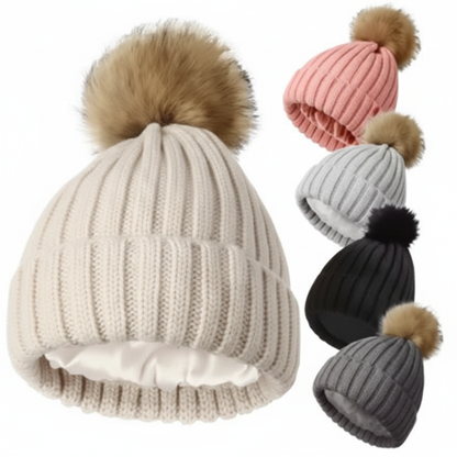 Soft Lined Winter Pom Beanie Women's