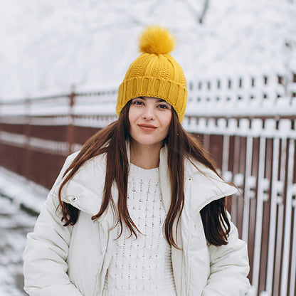Soft Lined Winter Pom Beanie Women's